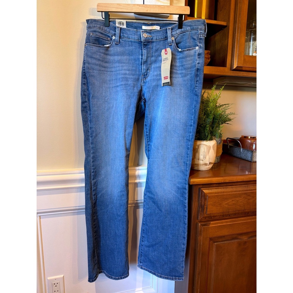 Levis Womens Classic Bootcut Sculpt Hypersoft Denim 16W M Blue